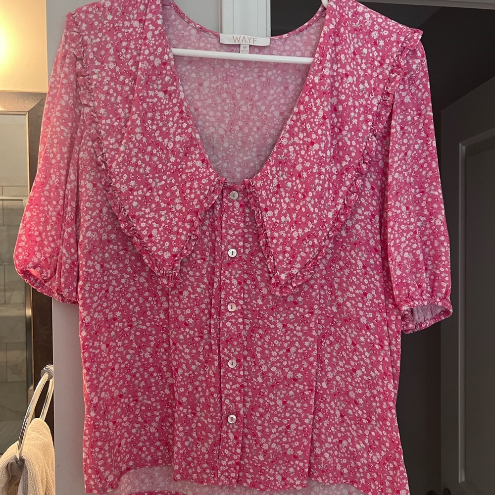 WAYF Blouse, worn once and so cute!